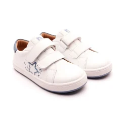 Old Soles Boy's and Girl's Low Splash Casual Shoes - Snow / Indigo / White Indigo Fashion