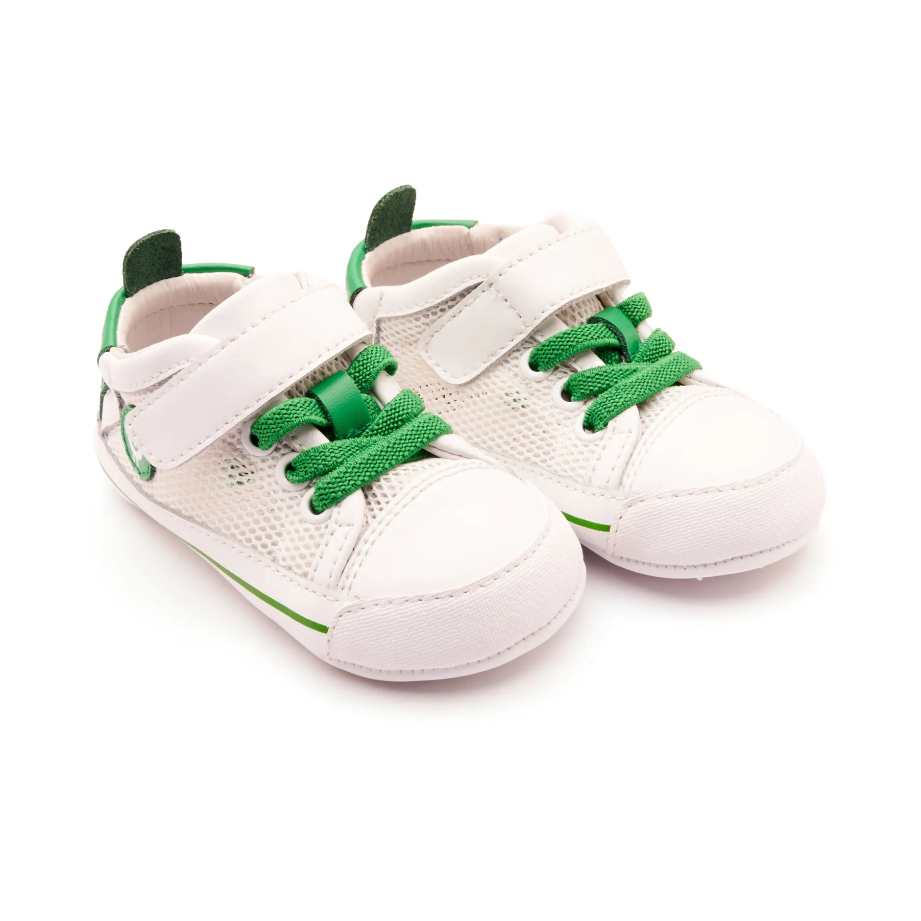 Old Soles Boy's and Girl's 0083RT Baby Mesh Casual Shoes - Snow / Neon Green / Snow Sole Outlet