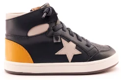 Old Soles Boy's and Girl's 1002 Star Tracker Casual Shoes - Navy / Gris / Yema / White Grey Sole New