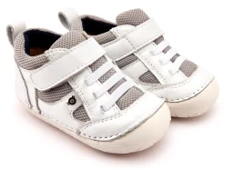 Old Soles Boy's and Girl's 4047 Bru Pave Sneakers - Snow/Light Grey/Navy New