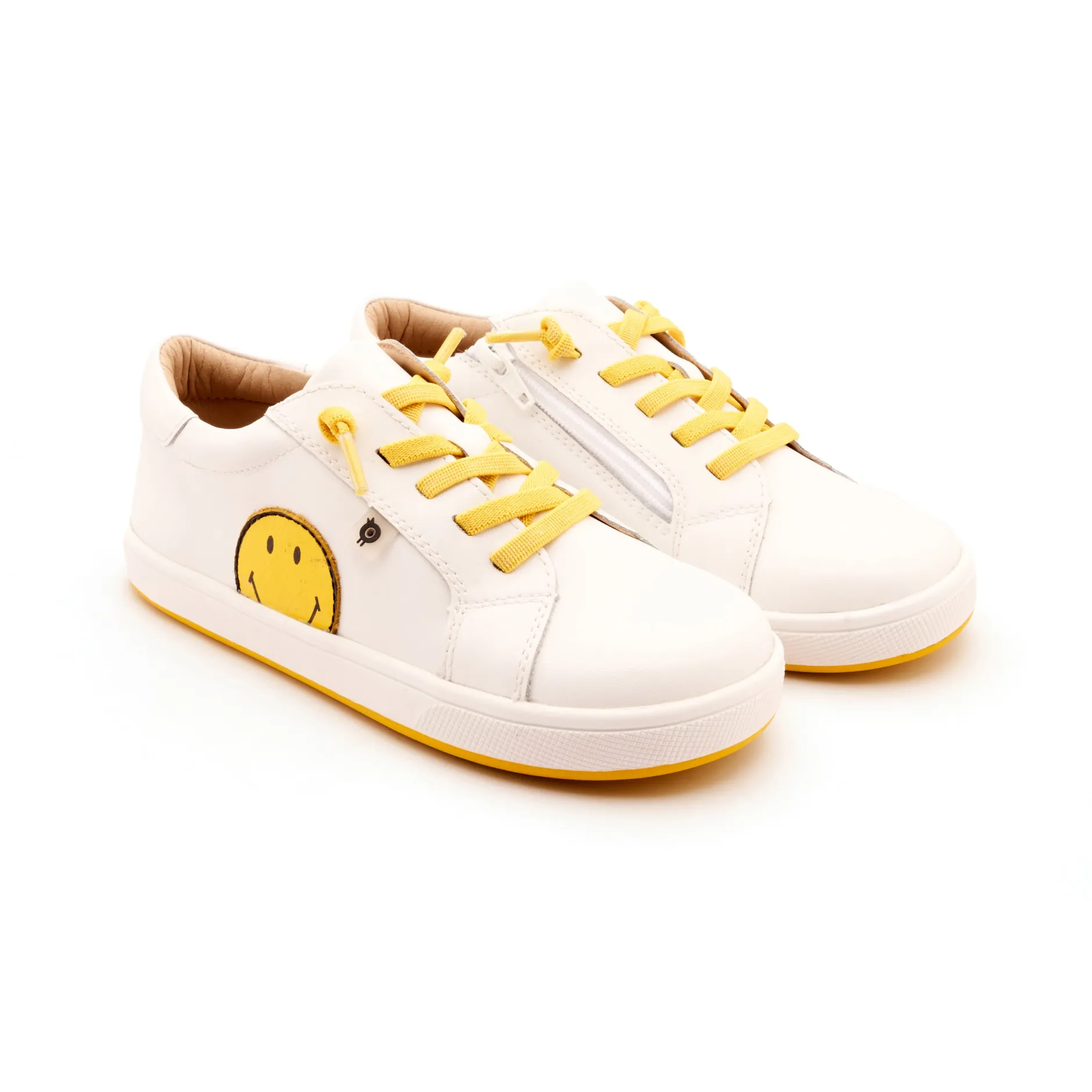 Old Soles Boy's and Girl's Smiley Jumpa Casual Shoes - Snow / Yellow Best
