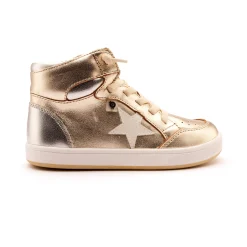 Old Soles Boy's and Girl's Starling Casual Shoes - Gold / Silver / Nacardo Blanco Hot