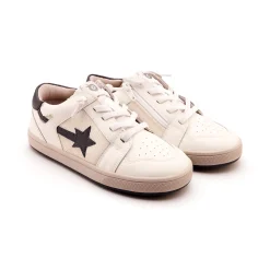 Old Soles Boy's and Girl's Star Runner Casual Shoes - Snow / Navy / Gris New