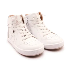 Old Soles Boy's and Girl's High Splash Casual Shoes - Snow / Silver / White Silver Fashion