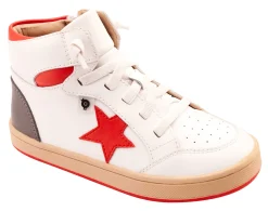 Old Soles Boy's and Girl's 1002 Star Tracker Casual Shoes - Snow / Bright Red New