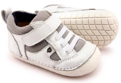 Old Soles Boy's and Girl's 4047 Bru Pave Sneakers - Snow/Light Grey/Navy New