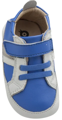 Old Soles Boy's and Girl's Mini Jogger, Neon Blue / Snow / Gris Best