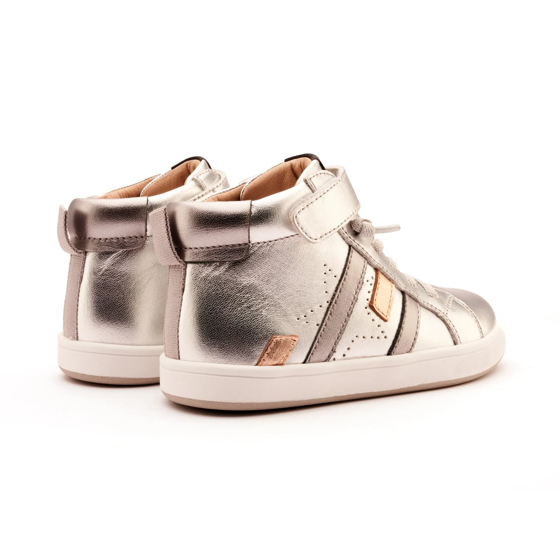 Old Soles Boy's and Girl's Challenger Casual Shoes - Silver / Rich Silver / Copper Online