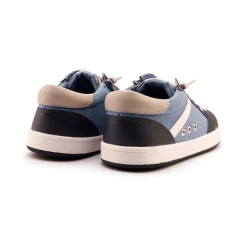 Old Soles Boy's and GIrl's Jet Casual Shoes - Light Denim Canvas / Navy / Snow Best