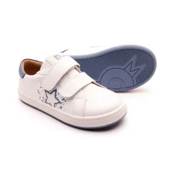 Old Soles Boy's and Girl's Low Splash Casual Shoes - Snow / Indigo / White Indigo Fashion