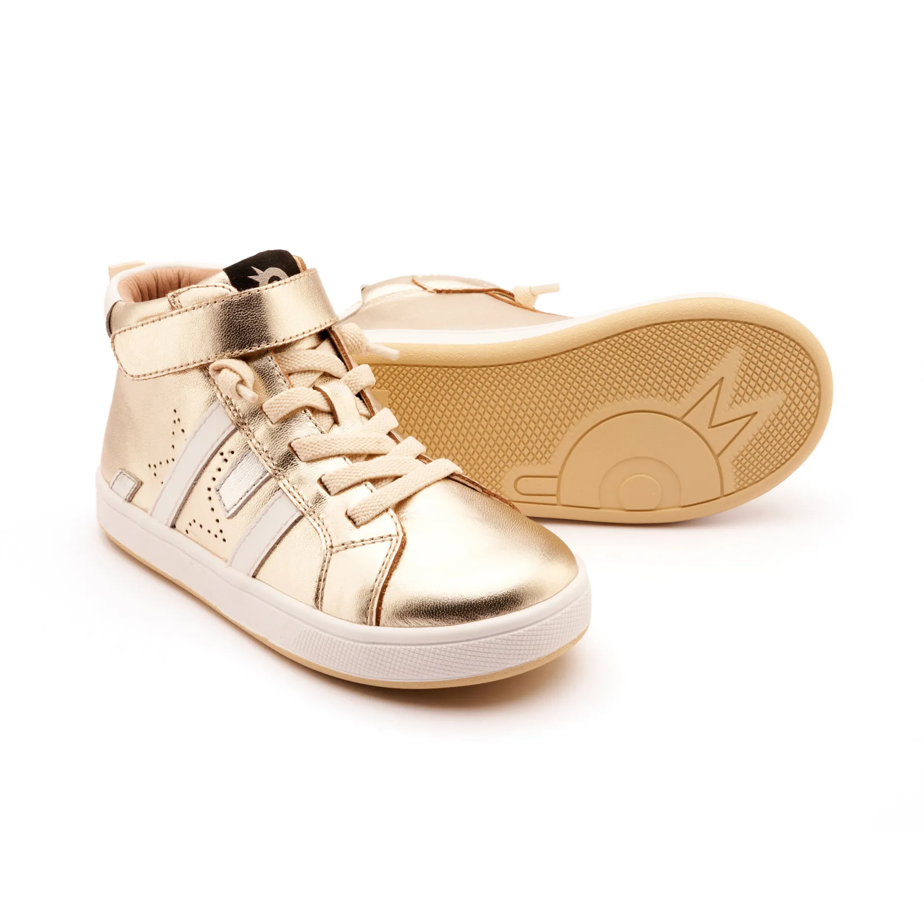 Old Soles Boy's and Girl's Challenger Casual Shoes - Gold / Snow / Silver Best