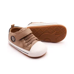 Old Soles Boy's and Girl's Team Bub Casual Shoes - Taupe / Navy Discount