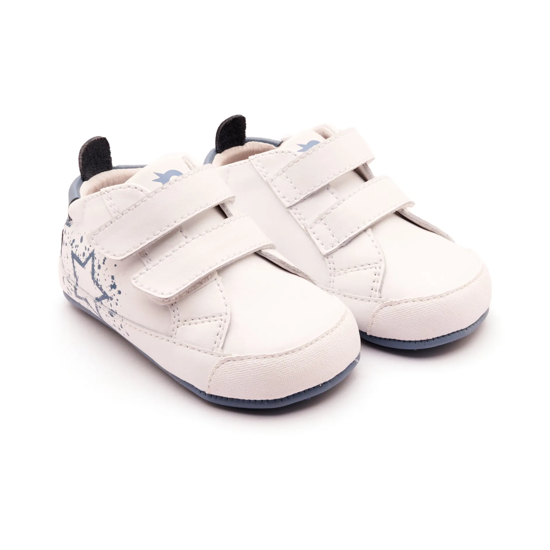 Old Soles Boy's and Girl's 0082RT Baby Splash Casual Shoes - Snow / Indigo / Indigo Sole Clearance