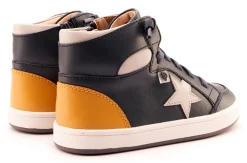 Old Soles Boy's and Girl's 1002 Star Tracker Casual Shoes - Navy / Gris / Yema / White Grey Sole New