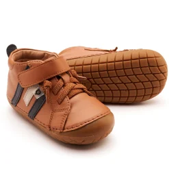 Old Soles Boy's AwayPave Casual Shoes - Tan / Navy / Gris Clearance