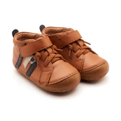 Old Soles Boy's AwayPave Casual Shoes - Tan / Navy / Gris Clearance