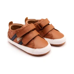 Old Soles Boy's Baby Bounce Casual Shoes - Tan / Navy / Gris Best