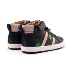 Old Soles Boy's Challenger Casual Shoes - Navy / Gris / Neon Green Discount