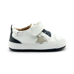 Old Soles Boy's 0085RT Platinum Bub Casual Shoes - Snow / Navy / Gris / Navy Sole Discount