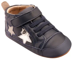 Old Soles Boy's 0075RT Starstar (Rubber Toe) Casual Shoes - Navy / Silver / Gris Outlet