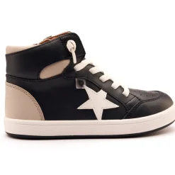 Old Soles Boy's Starling Casual Shoes - Navy / Gris / Snow Clearance