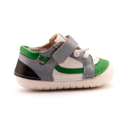 Old Soles Boy's Windy Pave Casual Shoes - Snow / Dusty Blue / Neon Green / Black Sale