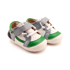 Old Soles Boy's Windy Pave Casual Shoes - Snow / Dusty Blue / Neon Green / Black Sale