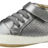 Old Soles Cheer Bambini First Walker Trainer Sneakers, Rich Silver / White Fashion
