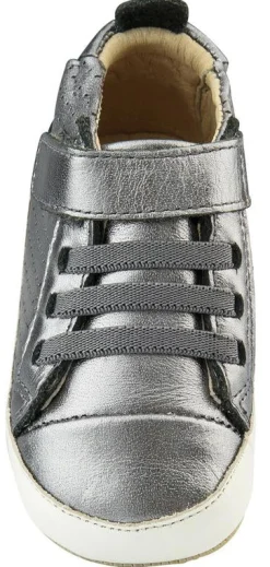 Old Soles Cheer Bambini First Walker Trainer Sneakers, Rich Silver / White Fashion