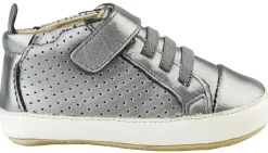 Old Soles Cheer Bambini First Walker Trainer Sneakers, Rich Silver / White Fashion