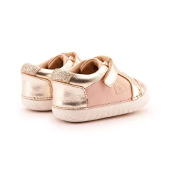 Old Soles Girl's 4094 Badge Pave Casual Shoes - Powder Pink / Gold / Glam Gold Hot