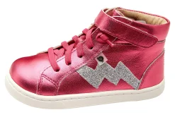 Old Soles Girl's 6137 Bolted Hightop Sneakers - Fuchsia Foil/Glam Argent Fashion