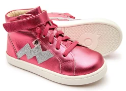 Old Soles Girl's 6137 Bolted Hightop Sneakers - Fuchsia Foil/Glam Argent Fashion