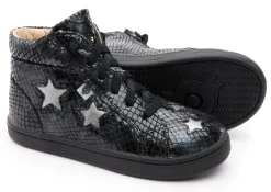 Old Soles Girl's & Boy's 6085 Starey High Top Sneaker - Navy Tie Dye/Rich Silver Clearance