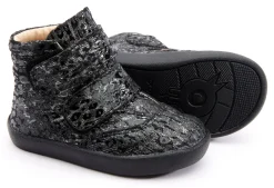 Old Soles Girl's & Boy's 5071 The Core Ankle Boot Sneaker - Pearlised Leopard Clearance