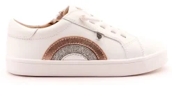 Old Soles Girl's 1010 Girl's Rainbow Jumpa Casual Shoes - Snow / Copper Hot