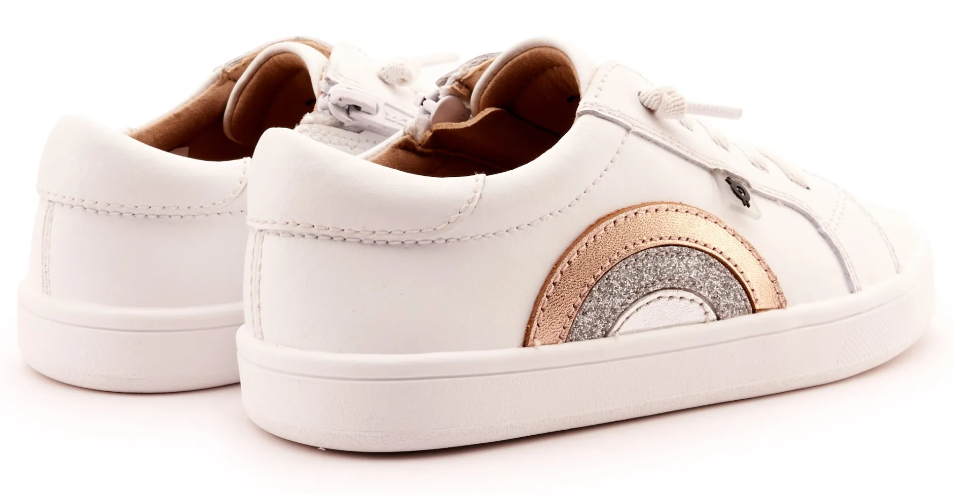 Old Soles Girl's 1010 Girl's Rainbow Jumpa Casual Shoes - Snow / Copper Hot