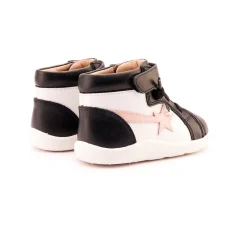 Old Soles Girl's 8046 Ground Team Casual Shoes - Snow / Powder Pink / Black Outlet