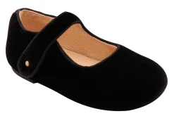 Old Soles Girl's 803 Lady Jane Dress Shoes - Black Velvet Best