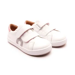 Old Soles Girl's 1018 Oldsoles Kix Casual Shoes - Snow / Pink Frost / Glam Argent / White Silver Sole Hot