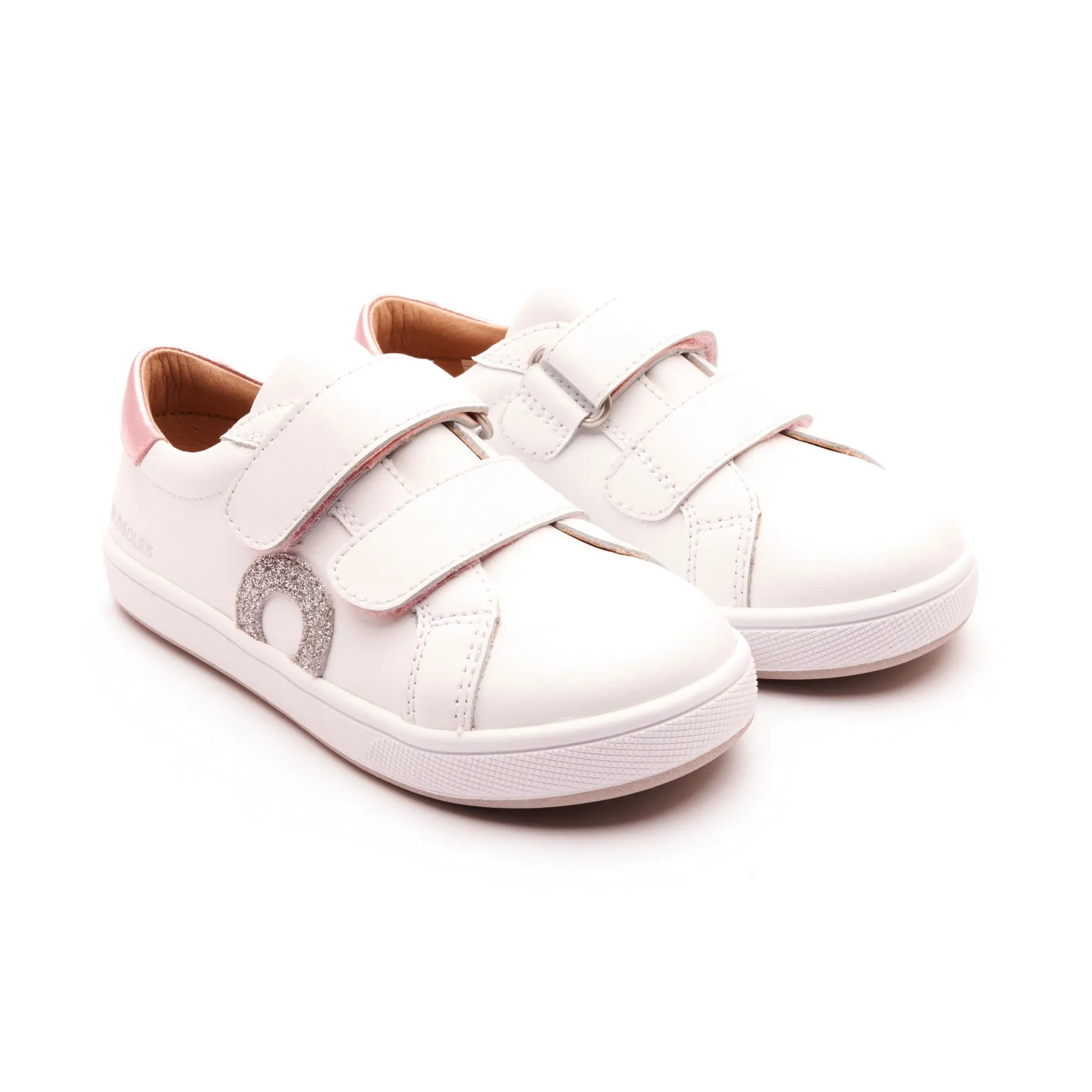 Old Soles Girl's 1018 Oldsoles Kix Casual Shoes - Snow / Pink Frost / Glam Argent / White Silver Sole Hot