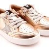 Old Soles Girl's 1006 Platinum Runner Casual Shoes - Copper / Glam Argent / Silver / White Sole Sale