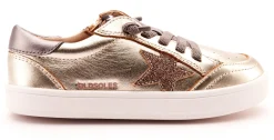 Old Soles Girl's 1006 Platinum Runner Casual Shoes - Titanium / Glam Choc / Rich Silver / White Sole Hot