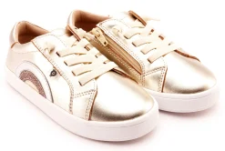 Old Soles Girl's 1010 Rainbow Jumpa Casual Shoes - Titanium / Silver / Glam Choc / Gold Outlet