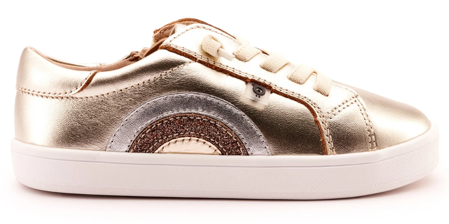 Old Soles Girl's 1010 Rainbow Jumpa Casual Shoes - Titanium / Silver / Glam Choc / Gold Outlet
