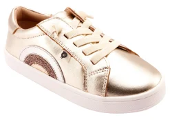 Old Soles Girl's 1010 Rainbow Jumpa Casual Shoes - Titanium / Silver / Glam Choc / Gold Outlet