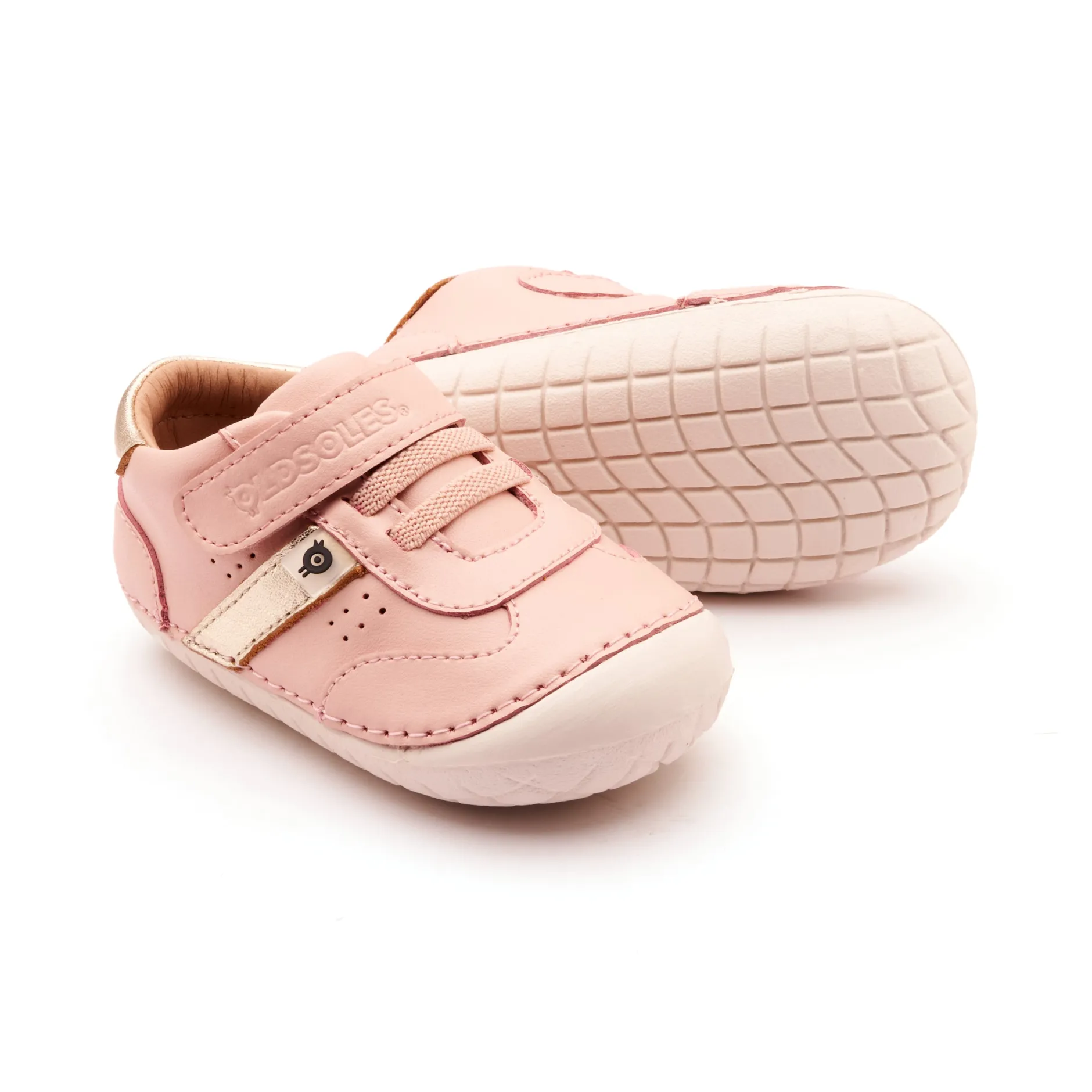 Old Soles Girl's 4100 Roady Pave Casual Shoes - Powder Pink / Gold / White Sole Outlet