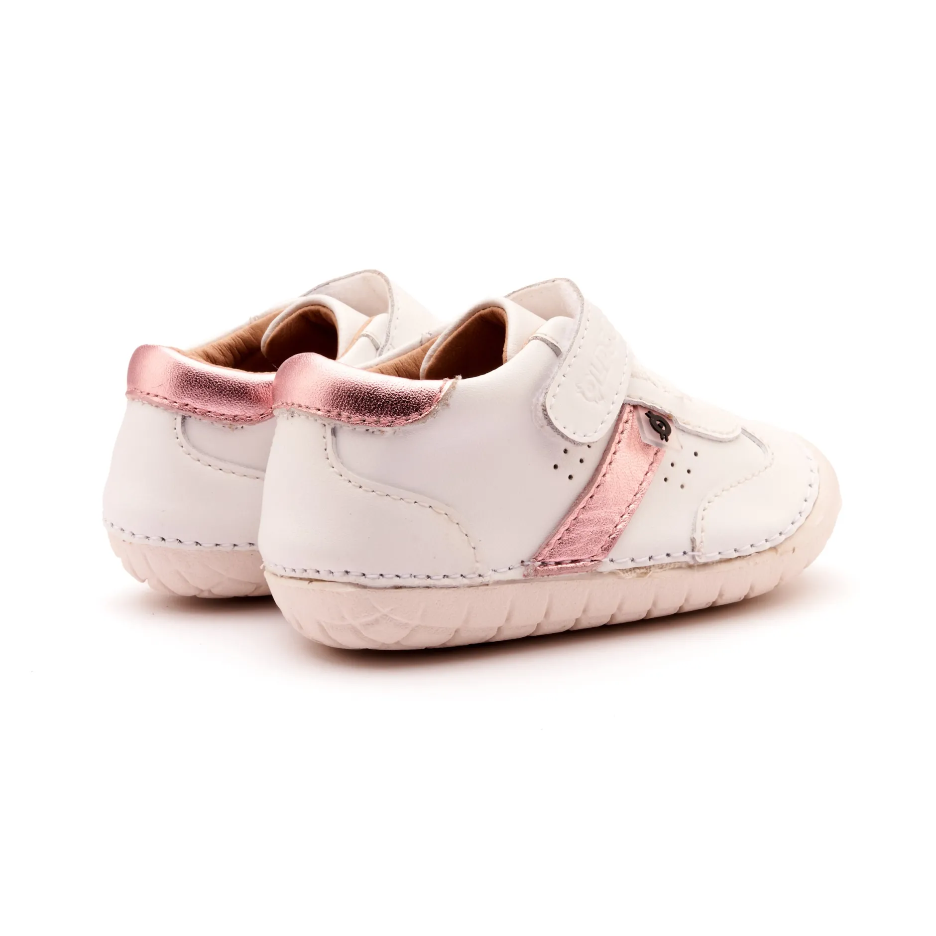Old Soles Girl's 4100 Roady Pave Casual Shoes - Snow / Pink Frost / White Sole Clearance
