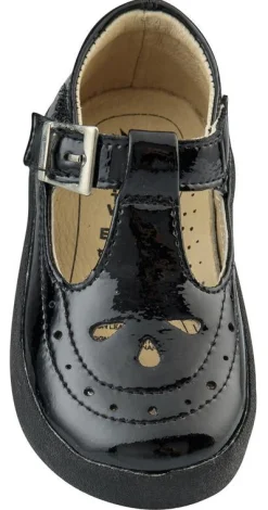 Old Soles Girl's 5011 Royal Shoe Premium LeatherT-Strap Sneaker Shoe, Black Discount