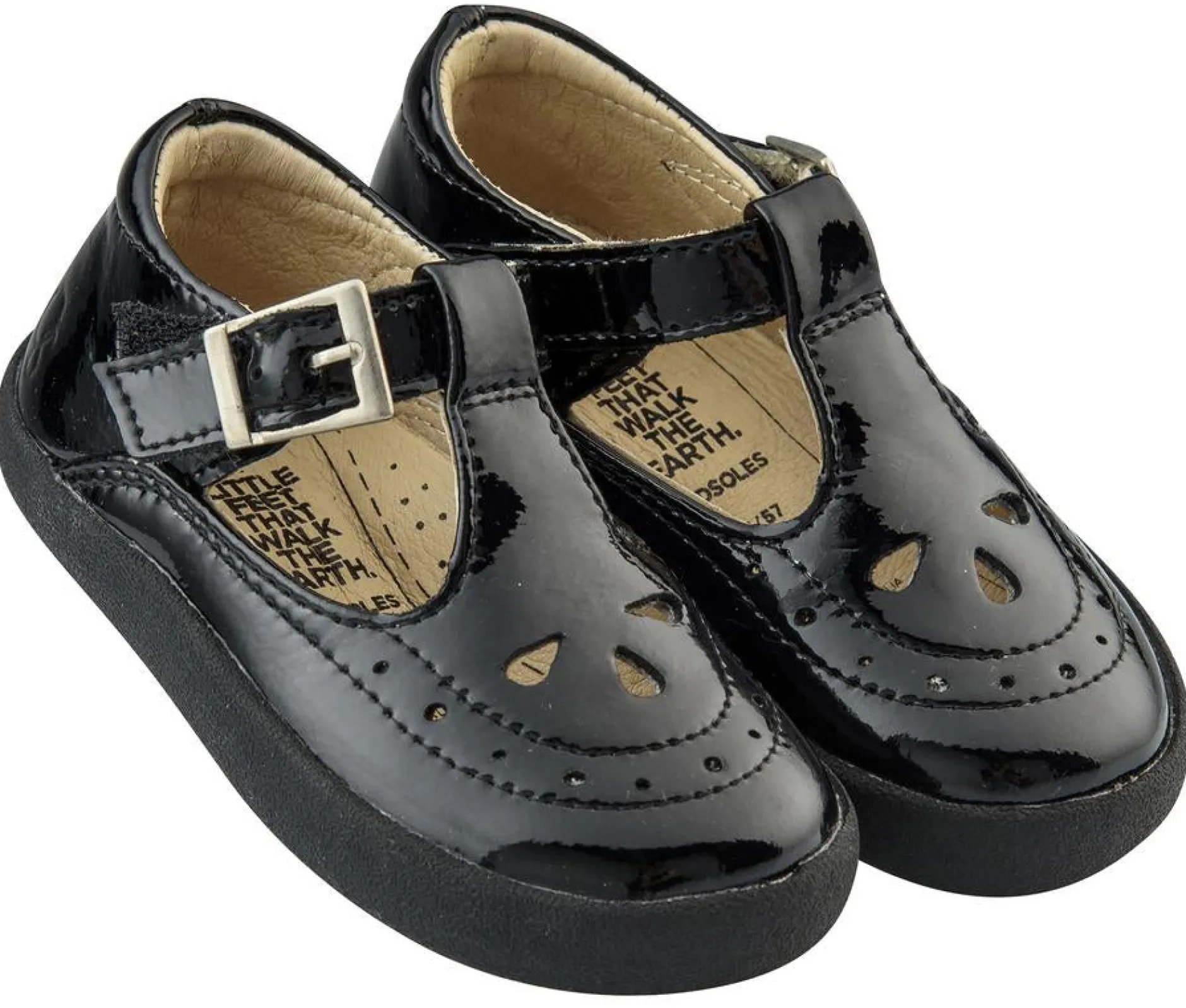 Old Soles Girl's 5011 Royal Shoe Premium LeatherT-Strap Sneaker Shoe, Black Discount